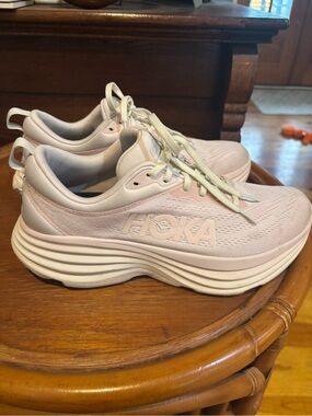RARE COLOR Hoka One One Women's Pale Pink Cushioned Running Shoes